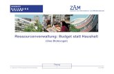 Ressourcenverwaltung: Budget statt Haushalt · 2018. 4. 12. · 9. Tagung der DFN-Nutzergruppe Hochschulverwaltung 1 13.05.2009 Ressourcenverwaltung: Budget statt Haushalt (Uwe Blotevogel)
