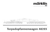 132130 48293 Torpedopfannenwagen...di modelli da presentazione in vetrina oppure all’estremità della composizione di carrozze. Bromsslangar och skruvkoppeldel kan endast monteras