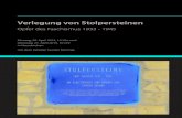 Verlegung von Stolpersteinen - Neunkirchen · 2015. 4. 21. · Stolpersteine Ein Kunstprojekt für Europa von Gunter Demnig Ein Projekt, das die Erinnerung an die Vertreibung und