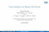 Code Validation for Modern OS Kernels Vali… · Code Validation for Modern OS Kernels Thomas Kittel kittel@sec.in.tum.de and S. Vogl, T. Lengyel, J. Pfoh, C. Eckert Lehrstuhl fur