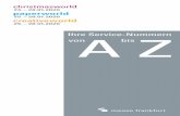 Service-Nummern von A bis Z · 2020. 6. 17. · Autovermietung B Bahnverbindungen Banken Barrierefreiheit auf dem Messegelände Barverkauf Baumärkte Besuchererfassungs-system –