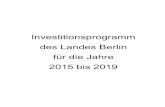 Investitionsprogramm des Landes Berlin für die Jahre 2015 ... ... Einzelplan 05 - Inneres und Sport 05 00 Senatsverwaltung für Inneres und Sport - Politisch-Administrativer Bereich