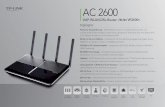 Archer VR2600v (DE) 1 - TP-Link...· WLAN mit bis zu 2,53Gibt/s – 4 Streams für höchste Übertragungsgeschwindigkeit: Bis zu ... schneller als USB-2.0 · Gigabit-LAN-Ports - ultraschnelle