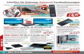 Schaffen Sie Ordnung:Universal-Fernbedienungen · 2014. 12. 16. · Micro-USB-Netzt eil und deut-scher Anleitung Bestell-Nr. ZX-1005–95 Internet-TV- & HDMI-Stick Quadcore-Grafikprozessor