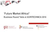 ‘Future Market Africa!’ · Deutsche Landwirtschafts-Gesellschaft e.V. (DLG) ... Location: Convention Center (CC) on the fairground Hannover, hall 13/14 ... Investments in agricultural
