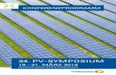 KONFERENZPROGRAMM - PV-Symposium · Energiesystemen in Polysun behandelt. Dabei st eht der Fokus auf PV / PVT in Kombination mit Wärmepumpen, Batterien und E-Mobilität. In einem