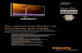 Der weltweit erste Monitor mit PowerSensor spart Philips Brilliance LCD-Monitor mit PowerSensor 61 cm