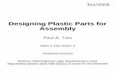 Designing Plastic Parts for Assembly · 0.2 in.per minute(5mm/min) toapproximate the material’s behavior in ahand assembly operation; and 2.0 in.per minute(50 mm/min) to simulate