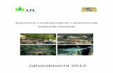 Jahresbericht 2012 · 2013. 5. 22. · Im Jahr 2012 wurden im Bereich der Forschung zur Fischhaltung- und Fischzucht aktuelle Fragestellungen wie z. B. zur Produktqualität von Karpfen