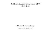 Glottometrics 27 2014 - RAM-VerlagQuantitative Index Text Analyser (QUITA) 91-92 Books received 93 . 1 Glottometrics 27, 2014, 1-9 Four reasons for a revision of the Transitivity Hypothesis