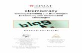 eDemocracy Abschlussbericht FINAL 090622 - NEGZ · 2017. 3. 22. · Im Gegensatz zu reinen Präsentationstechnologien setzt das Web 2.0 auf Kommunikation, Interaktion und Zusammenarbeit