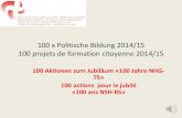 100 x Politische Bildung - Neue Helvetische proj/100 x Politische Bildung - Folien.pdf · PDF file 2014. 6. 5. · Bildung (Bundeskanzlei und «Nationale Plattform») 98. Erarbeitung