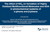 Formation of highly oxidized molecule from photooxidation ...€¦ · measured from α-pinene and β-pinene, respectively. Yields of SOA mass formation during the respective experiment