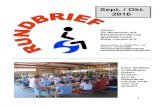 Sept. / Okt. 2016 - Spastikerverein · 2016. 9. 10. · 1 Sept. / Okt. 2016 Verein für Menschen mit Körperbehinderung Spastikerverein Kreis Lörrach e.V. Obermattstr. 5, 79669 Zell
