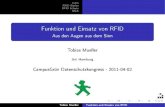 Funktion und Einsatz von RFID - CampusGrün Hamburg · Intro RFID Basics RFID Schutz Q&A Funktion und Einsatz von RFID Aus den Augen aus dem Sinn obiasT Mueller Uni Hamburg CampusGrün