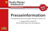 Pressegespräch Neusser Bürger-Schützen-Verein e.V. 3. August … · 2019. 8. 6. · Freitag, den 23. August 2019 17.00 Uhr Eröffnung des Kirmesplatzes an der Hammer Landstraße