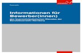 Informationen für Bewerber - Nürnberg · Sehr geehrte Bewerberin, sehr geehrter Bewerber, In dieser Broschüre erhalten Sie Information zu Anforderungen, die wir an eine/n Bewerber(in)