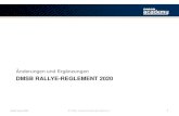 DMSB RALLYE-REGLEMENT 2020 · © DMSB –Deutscher Motor Sport Bund e. V. 2 1.1 Anwendung DMSB Rallye-Reglement 2020 Stand: Januar 2020
