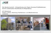 Die Quote kommt Einwerbung von Open-Access-Publikationen ... · September 2016: Open-Access-Richtlinie der Helmholtz-Gemeinschaft: 2 13.06.2018 KIT-Bibliothek „… fordern die Helmholtz-Zentren