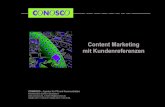 Content Marketing mit Kundenreferenzen · 2007. 9. 5. · Content Marketing mit Kundenreferenzen CONOSCO – Agentur für PR und Kommunikation Klosterstraße 62 40211 Düsseldorf