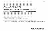 fx-CG50 - Support | Home | CASIO · v Einführung – Bitte dieses Kapitel zuerst durchlesen k Informationen zu dieser Bedienungsanleitung u Natürliche Eingabe und Anzeige von MATH