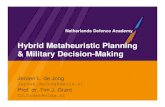 Hybrid Metaheuristic Scheduling and Military Decision-Making · (eds.), Handbook of Metaheuristics, Kluwer Academic Publishers, 2003 • Holewijn, B.J. (2004): “Snel geschoten is