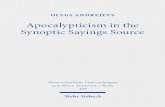 Apocalypticism in the Synoptic Sayings Source · 2019. 11. 22. · Apocalypticism in the Synoptic Sayings Source A Reassessment of Q’s Stratigraphy Mohr Siebeck. Olegs Andrejevs,