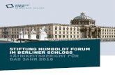 Stiftung Humboldt Forum im Berliner Schloss ... · Schloss für die Berliner und ihre Besucher am 11. und 12. Juni statt. Ohne dass wie im Vorjahr Mittel für eine bundesweite öffentlichkeitswirksame