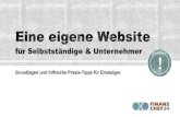2. DIE EIGENE WEBSITE ERSTELLEN - Finanzchef24€¦ · Beispiele für Baukasten-Anbieter: 2. DIE EIGENE WEBSITE ERSTELLEN 3 Eine eigene Website für Selbstständige und Unternehmer