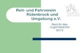 Reit- und Fahrverein Rütenbrock und Umgebung e.V. · PDF file Bericht des Jugendwartes Reit- und Fahrverein Rütenbrock und Umgebung e.V. „Schloß Dankern-Cup“ 2015 in Spelle