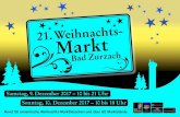 Samstag, 9. Dezember 2017 – 10 bis 21 Uhr Sonntag, 10 ... · bei uns in guten Händen! 5330 Bad Zurzach 056 265 00 00 ... Lassen Sie sich an Heilig Abend und am 25. / 26. Dezember
