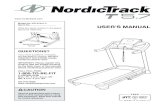 Model No. NTL61011.4 USERS MANUAL · garage or covered patio, or near water. 6. Place the treadmill on a level surface, with at least 8 ft. (2.4 m) of clearance behind it and 2 ft.