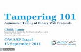 appsec-labs.com€¦ · OWASP Israel 15 September 2011 ©AppSec AP qezl .com ter BEL B rp ExternaL CHa One Tool to rule them all AP qezl .com el revious Work in Binar Communication