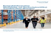Kompaktinformation Certified Plant Manager - CETPM...- Leader Standard Work - Digitale Transformation in der Industrie und Digitales Shopfloor Management ... (Champions-Training) 2
