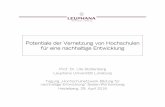 Potential der Vernetzung von Hochschulen für eine ... · Hochschulen – Nachhaltige Entwicklung – Netzwerke Prof. Dr. Ute Stoltenberg Heidelberg, 29. April 2016!!!!! Weltaktionsprogramm