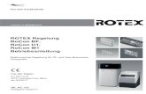 ROTEX Regelung Betriebsanleitung · 2018. 5. 2. · Für den Fachbetrieb ROTEX Regelung RoCon BF, RoCon U1, RoCon M1 Betriebsanleitung Elektronische Regelung für Öl- und Gas-Brennwert-Heizgeräte