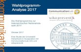 Wahlprogramm- Analyse 2017 - uni-hohenheim.de · 2017. 11. 13. · n Wahlprogramm-Analyse 2017: Nationalratswahl Österreich Die wichtigsten Ergebnisse im Überblick (II) § Die häufigsten