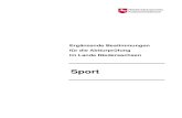 Sport - Gymnasium am Kattenberge€¦ · Qualifikationen 1.2 Fachliche Inhalte 1.2.1 Sportpraktische Inhalte (S. 11) 1. Anforderungen und Struktur der Fachprüfung Sport 1.4 Prüfungssportarten