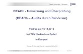 REACh - Umsetzung und £“berpr£¼fung (REACh ¢â‚¬â€œ Audits durch 2015. 1. 16.¢  SVHC -Stoffe: Kandidaten