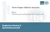 Term Paper Advice Session · BA new (Klips 2) HRGe MAP: Term Paper (10 pages) BA new (Klips 2) Grundschule / Sonderpädagogik MAP part 1: Term Paper (5pages) (+ MAP part 2: 5 pages