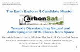 The Earth Explorer 8 Candidate Mission Towards Disentangling …seom.esa.int/atmos2015/files/presentation212.pdf · 2015. 7. 17. · Sources and Sinks of CH 4 • CH 4 increased in