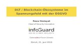 DLT / Blockchain-Ökosysteme im Spannungsfeld mit der …DLT / Blockchain-Ökosysteme im Spannungsfeld mit der DSGVO Reza Hedayat Head of Security Innovation Datenschutz-Forum Schweiz