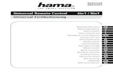 4in1 /8in1 Universal Fernbedienung - hama.fr 2019. 11. 12.¢  Universal Remote Control 4in1 /8in1 Universal