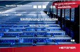 Hetzner Online GmbH - Markus Schade · PDF file

1 11.03.2017 Hetzner Online GmbH Herzlich Willkommen Einführung in Ansible Markus Schade