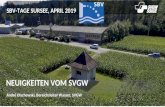 NEUIGKEITEN VOM SVGW...Trinkwasserinitiative (TWI) Für eine Schweiz ohne Pestizide • Volksabstimmung Initiativen: Mai 2020 • SVGW: Idee Indirekter Gegenvorschlag nicht unterstützt