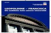 leopoldine francisca 9 - Universität Innsbruck...bruck geplante Erika-Cremer-Programm vor. Der Frage, warum sich Gleichberechtigung zwischen den Geschlechtern nach wie vor nicht von