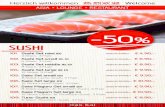 SUSHI - Das Kai · 2020. 8. 27. · SUSHI 101. Sushi Set mini (D) statt € 7.80,-€ 4.90,- 3 Stück, 3 Maki 102. Sushi Set small (B, D) statt € 13.00,-€ 6.90,- 6 Stück, 3 Maki