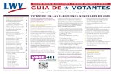 lwvaustin.org€¦ · © 2020 League of Women Voters Austin Area LEAGUE OF WOMEN VOTERS: GUÍA DE VOTANTES—ELECCIONES GENERALES DE 2020 1 ELECCIÓN GENERAL DE 2020 ★ 3 DE NOV