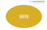 PROGRAMM 2018 - 360 Akademie · Hochleistungsteam kennenlernen um dadurch in ihrem individuellen Entwicklungs- ... • Chancen durch neue Wege der transparenten Zusammenarbeit und