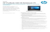 HHP ProBook 440 G6 Notebook-PCP ProBook 440 G6 Notebook-PC Datenblatt | HP ProBook 440 G6 Notebook-PC